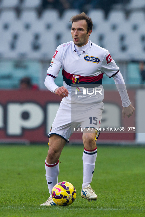 Genoa defender Giovanni Marchese (15) in action during the Serie A football match n.16 TORINO - GENOA on 21/12/14 at the Stadio Olimpico in...