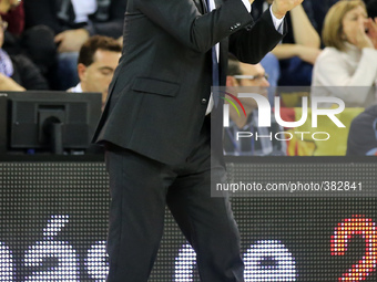 BARCELONA -december28- SPAIN : Pablo Laso in the match between FC Barcelona and Real Madrid, forthe week 13 of the Endesa League basketball...