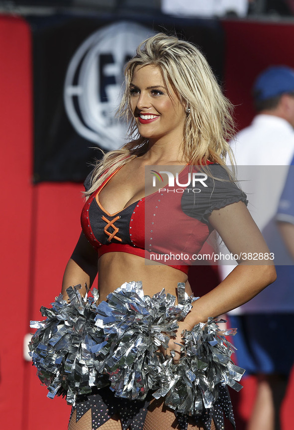 Tampa Bay Buccaneers cheerleaders perform December 28 at Raymond James Stadium in Tampa.
New Orleans defeated Tampa 23-20.

Photo by Tom O'N...