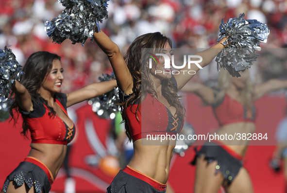 Tampa Bay Buccaneers cheerleaders perform December 28 at Raymond James Stadium in Tampa.
New Orleans defeated Tampa 23-20.

Photo by Tom O'N...