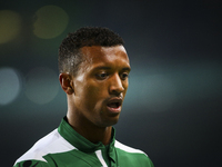 Sporting's midfielder Nani looks on during the Portuguese League  football match between Sporting CP and Estoril Praia at Jose Alvalade  Sta...