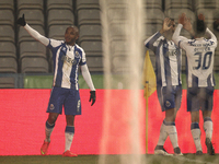 PORTUGAL, Barcelos: Porto's Algerian midfielder Yacine Brahimi (L) celebrates after scoring a goal during Premier League 2014/15 match betwe...