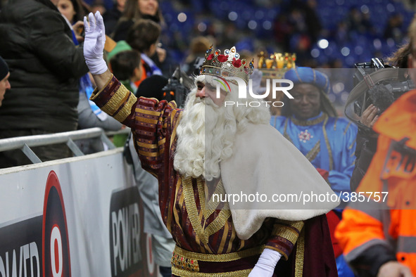 BARCELONA -04 december- SPAIN: the three kings in the match between RCD Espanyol and S.D. Eibar, for Week 17 of the spanish Liga BBVA match,...