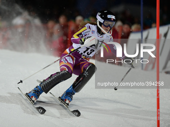 Nina Loeseth from Austria, during the 6th Ladies' slalom 1st Run, at Audi FIS Ski World Cup 2014/15, in Flachau. 13 January 2014, Picture by...
