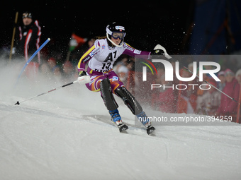 Nina Loeseth from Austria, during the 6th Ladies' slalom 1st Run, at Audi FIS Ski World Cup 2014/15, in Flachau. 13 January 2014, Picture by...