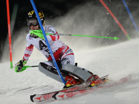 Kathrin Zettel from Austria during the 6th Ladies' slalom, at Audi FIS Ski World Cup 2014/15, in Flachau. Flachau, Austria. January 13, 2015...