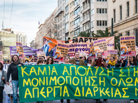 The march for International Women's Day in  Athens, Greece, on 8 March 2019. The march was organized in commemoration of March 8th, Internat...
