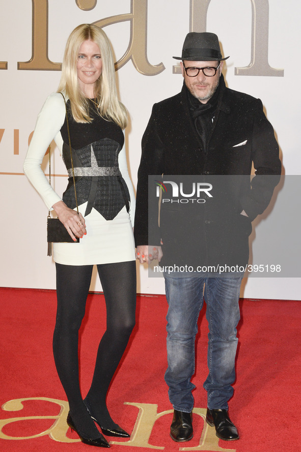 Claudia Schiffer and Matthew Vaughn attends the World Premiere of 'Kingsman: The Secret Service' at the Odeon Leicester Square on January 14...