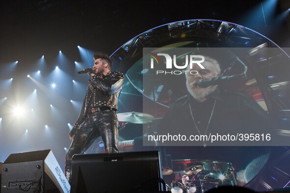 Queen and Adam Lambert, play the first date of their European Tour at the Metro Radio Arena, Newcastle, 13th January 2015