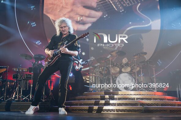 Queen and Adam Lambert, play the first date of their European Tour at the Metro Radio Arena, Newcastle, 13th January 2015