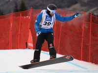 Martin Noerl from Germany, during a Men's Snowboardcross Qualification round, at FIS Snowboard World Championship 2015, in Kreischberg. Krei...
