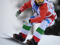 Luca Matteotti from Italy, during a Men's Snowboardcross Qualification round, at FIS Snowboard World Championship 2015, in Kreischberg. Krei...