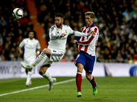 SPAIN, Madrid:Real Madrid's Spanish Defender Sergio Ramos and Atletico de Madrid's Spanish forward Fernando Torres   during the Spanish King...