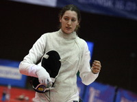 Gdansk, Poland 17th, Jan. 2015 Artus Court 2015 fencing cup in Gdansk. Martina Batini  (ITA) fights against Hanna Lyczbinska (POL)
 (
