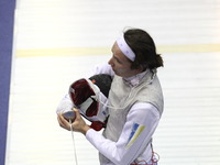 Gdansk, Poland 17th, Jan. 2015 Artus Court 2015 fencing cup in Gdansk. olga Leleyko from Ukraine Diana Yakovleva from Russia. (
