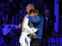 Gdansk, Poland 17th, Jan. 2015 Artus Court 2015 fencing cup in Gdansk. Astrid Guyart wins  the final game of 2015 Artus Court 2015 fencing c...