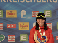 Xuetong Cai (China) wins Ladies' Snowboard Halfpipe, at FIS Snowboard World Championship 2015 in Kreischberg, Austria. Saturday, 17 January...
