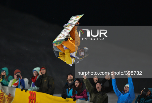Kwang-ki Lee from Korea, during Men's' Snowboard Halfpipe final, at FIS Snowboard World Championship 2015 in Kreischberg, Austria. Saturday,...