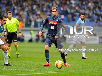 Strinic during the Serie A match between SS Lazio and SSC Napoli at Olympic Stadium, Italy on January 18, 2015. (