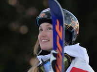 Justine Dufour-Lapointe from Canada wins a GOLD in Ladies' Moguls Final, at FIS Freestyle World Championship in Kreischberg., Austria. 18 Ja...