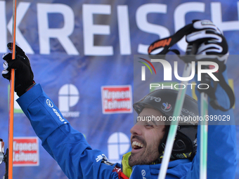 Anthony Benna from France takes a GOLD in Men's Moguls Final, at FIS Freestyle World Championship in Kreischberg, Austria. 18 January 2015....