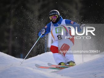 Anthony Benna from France during Men's Moguls qualification, at FIS Freestyle World Championship in Kreischberg, Austria. 18 January 2015. P...