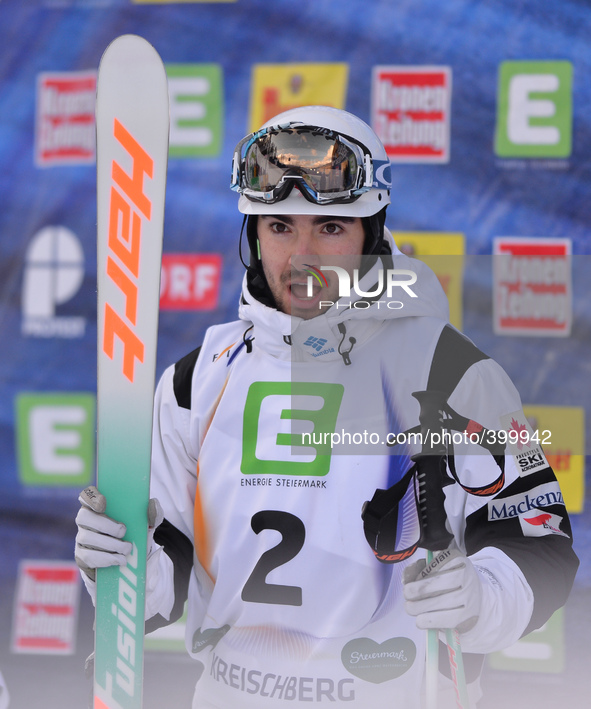 Philippe Marquis from Canada, after winning his Quarter-Final against his team-mates, Marc-Antoine Gagnan, in Dual Moduls Final at FIS Frees...