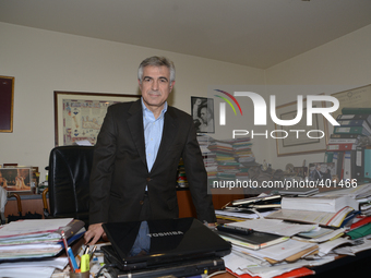 Michalis Karchimakis, key person of the new party by Giorgos Papandreou, KidiSo, on January 20, 2015 in his office, in Athens.
(