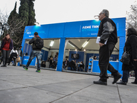 Booth of Nea Dimokratia at Athens Syntagma on January 20, 2015. (