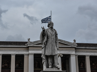 Athens University -  central building on January 20, 2015.
(