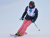 Zuzana Stromkova from Slovakia takes Bronze Medal in Ladies' Ski Slopestyle final, at FIS Freestyle World Ski Championship 2015, in Kreischb...