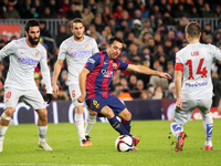 BARCELONA -21 january- SPAIN: Xavi Hernandez and Arda Turan in the match between FC Barcelona and Atletico Madrid, for the first leg of the...