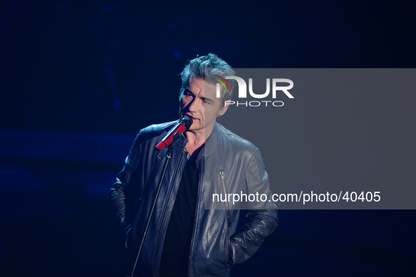 Luciano Ligabue attend closing night of the 64rd Sanremo Song Festival at the Ariston Theatre on February 22, 2014 in Sanremo, Italy. 