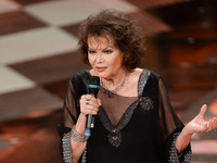 Claudia Cardinale attend closing night of the 64rd Sanremo Song Festival at the Ariston Theatre on February 22, 2014 in Sanremo, Italy. (