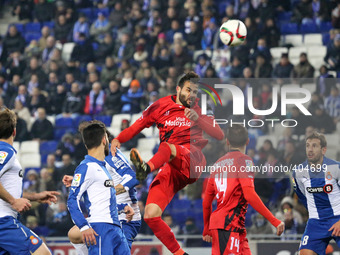 BARCELONA - january 22- SPAIN: Iborra during the match between RCD Espanyol and Sevilla FC, for the first leg of the quarterfinals of the sp...
