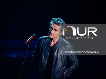 Luciano Ligabue attend closing night of the 64rd Sanremo Song Festival at the Ariston Theatre on February 22, 2014 in Sanremo, Italy. (