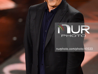 Maurizio Crozza attend closing night of the 64rd Sanremo Song Festival at the Ariston Theatre on February 22, 2014 in Sanremo, Italy. (
