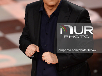 Maurizio Crozza attend closing night of the 64rd Sanremo Song Festival at the Ariston Theatre on February 22, 2014 in Sanremo, Italy. (