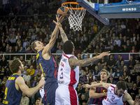 Barcelona, Catalonia, Spain. January 23, 2015 Mario Hezonja of Barcelona  in action during the 2014-2015 Turkish Airlines Euroleague Group E...