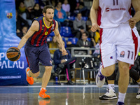 Barcelona, Catalonia, Spain. January 23, 2015 Marcelinho Huertas of Barcelona in action during the 2014-2015 Turkish Airlines Euroleague Gro...