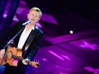 Ron attend closing night of the 64rd Sanremo Song Festival at the Ariston Theatre on February 22, 2014 in Sanremo, Italy. (