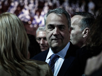 Makis Voridis, Minister of Health, attending Greek PMs main pre-election speech in Athens, January 23, 2015. (