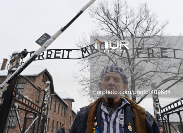 Auschwitz survivor, Igor Malicki from Ukraine, returns to Auschwitz for the 70th Anniversary of the Camp Liberation. Oświęcim, Poland. 26 Ja...