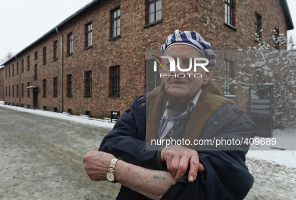 Auschwitz survivor, Igor Malicki from Ukraine, age 89 (will be 90, the next February 12), returns to Auschwitz for the 70th Anniversary of t...