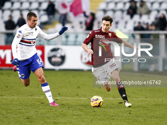  Matteo Darmian during the Serie A match between Torino FC and UC Sampdoria at Olimpic Stafium  on february 01, 2015 in Torino, Italy.  (