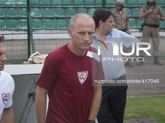 Florianópolis/SC - 01/02/2015 - H. Aichinger's coach Silvio Criciúma in the game against Figueirense, for the 1st round of Santa Catarina So...
