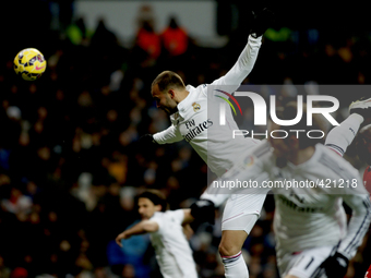 Real Madrid's Spanish forward Jese Rodriguez during the Spanish League 2014/15 match between Real Madrid and Sevilla FC, at Santiago Bernabe...