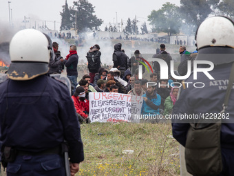 Chaos with clashes between refugees, migrants and the police.  Refugees tried to march to the Northern Greek borders after a false rumor of...