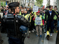 Traditional May 1st demonstration on the occasion of the International Labour Day in Lyon, France, on May 1st, 2019. There were some clashes...