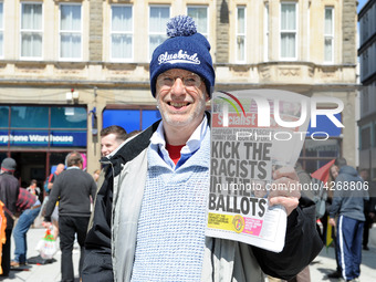 Neil Harrison attends May Day March And Rally In Cardiff, Wales, on 1st May 2019.  (